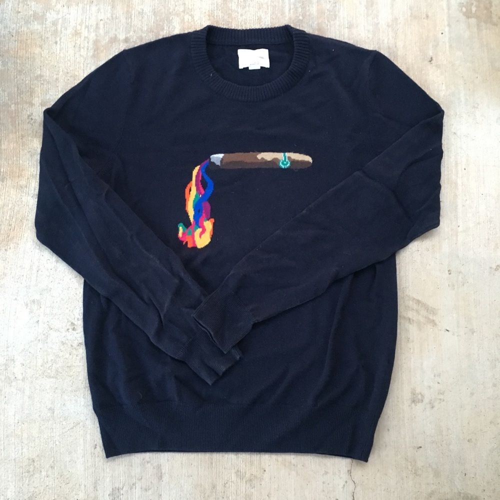 Band of Outsiders psychedelic cigar sweater